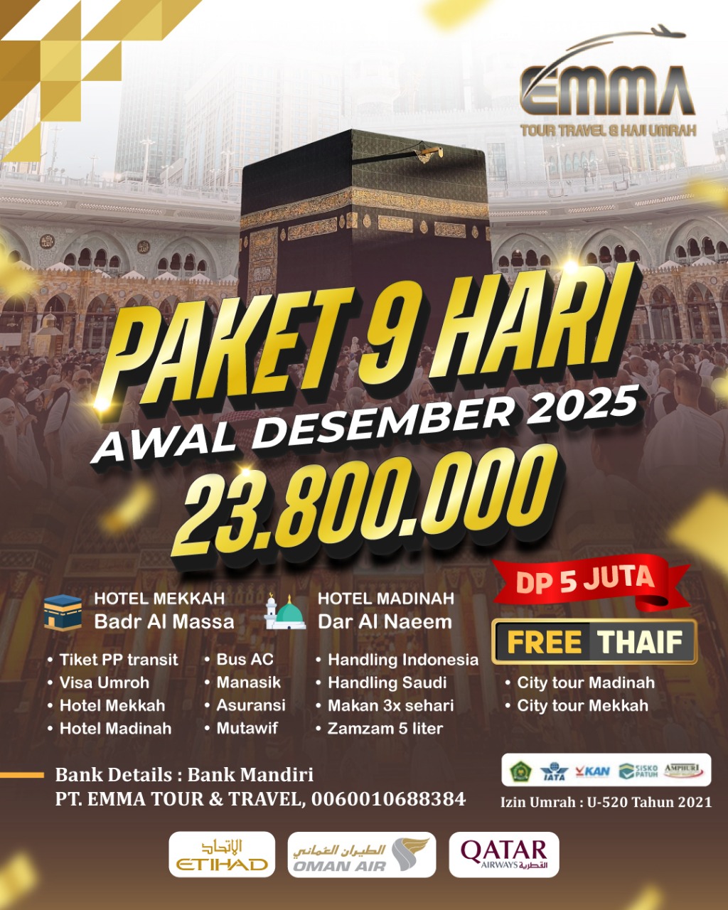 PAKET AWAL BULAN DESEMBER 9 HARI