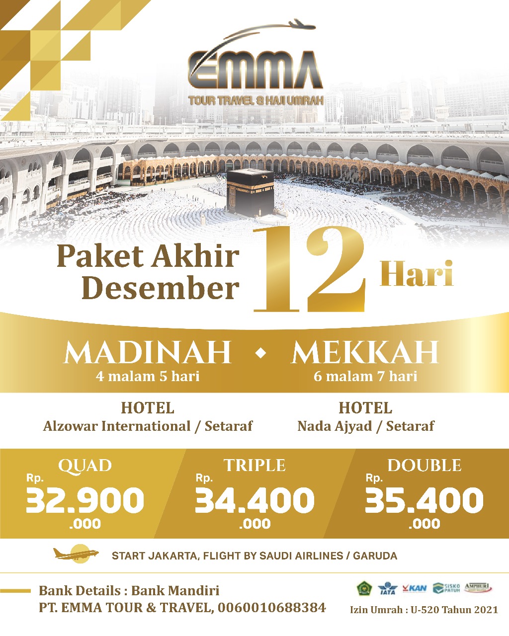 Umroh High Season – 12 Hari